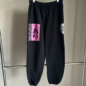 Demon Slayer Nezuko Anime Fan Loose High Rise Sweatpants